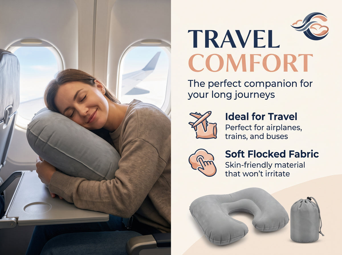 Fall Asleep on Any Flight – Inflatable Pillow