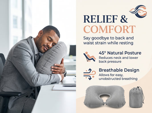 Fall Asleep on Any Flight – Inflatable Pillow